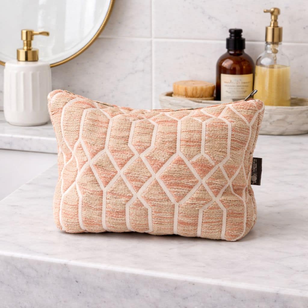 Necessaire Nomad Sari Jacquard Indiano - Rose Lattice - Image 10