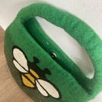 Saco de Feltro Impermeável com Abelhas - Uma Alça com Íman - Tons de Verde