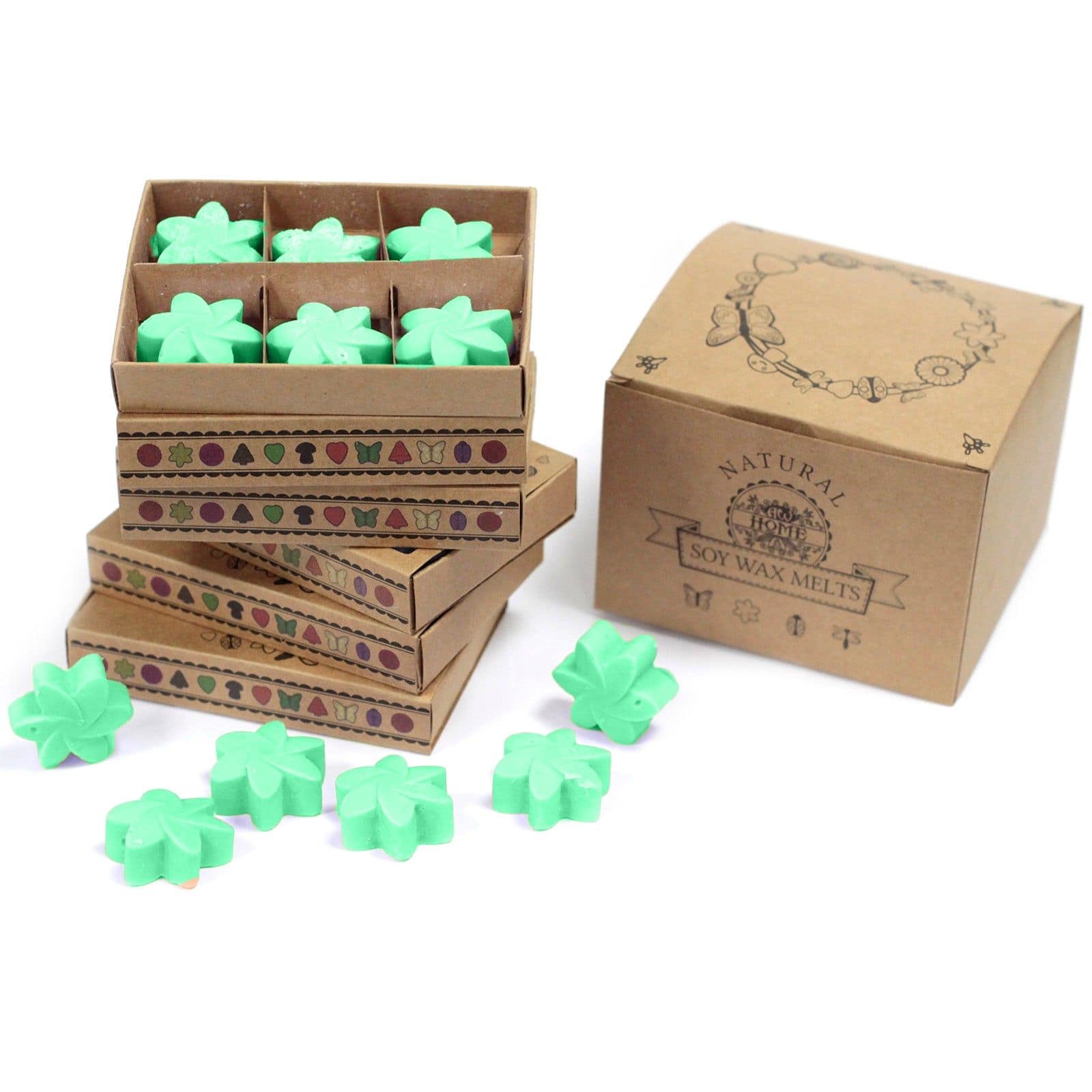Caixa com 6 Velas de Soja - Jardim Escondido