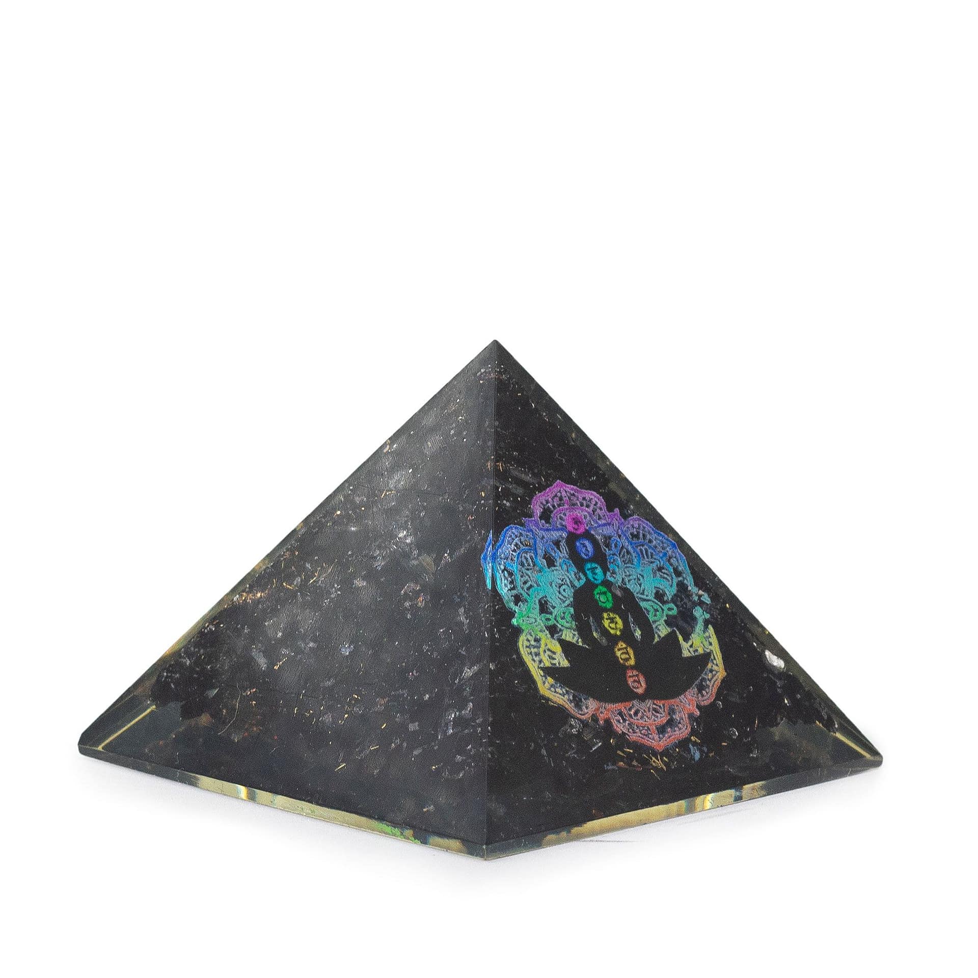 Pequenas Pirâmides de Orgonita 5,5 X 4,5 Cm - Chakra de Buda - Fragmentos de Turmalina Preta - Image 2