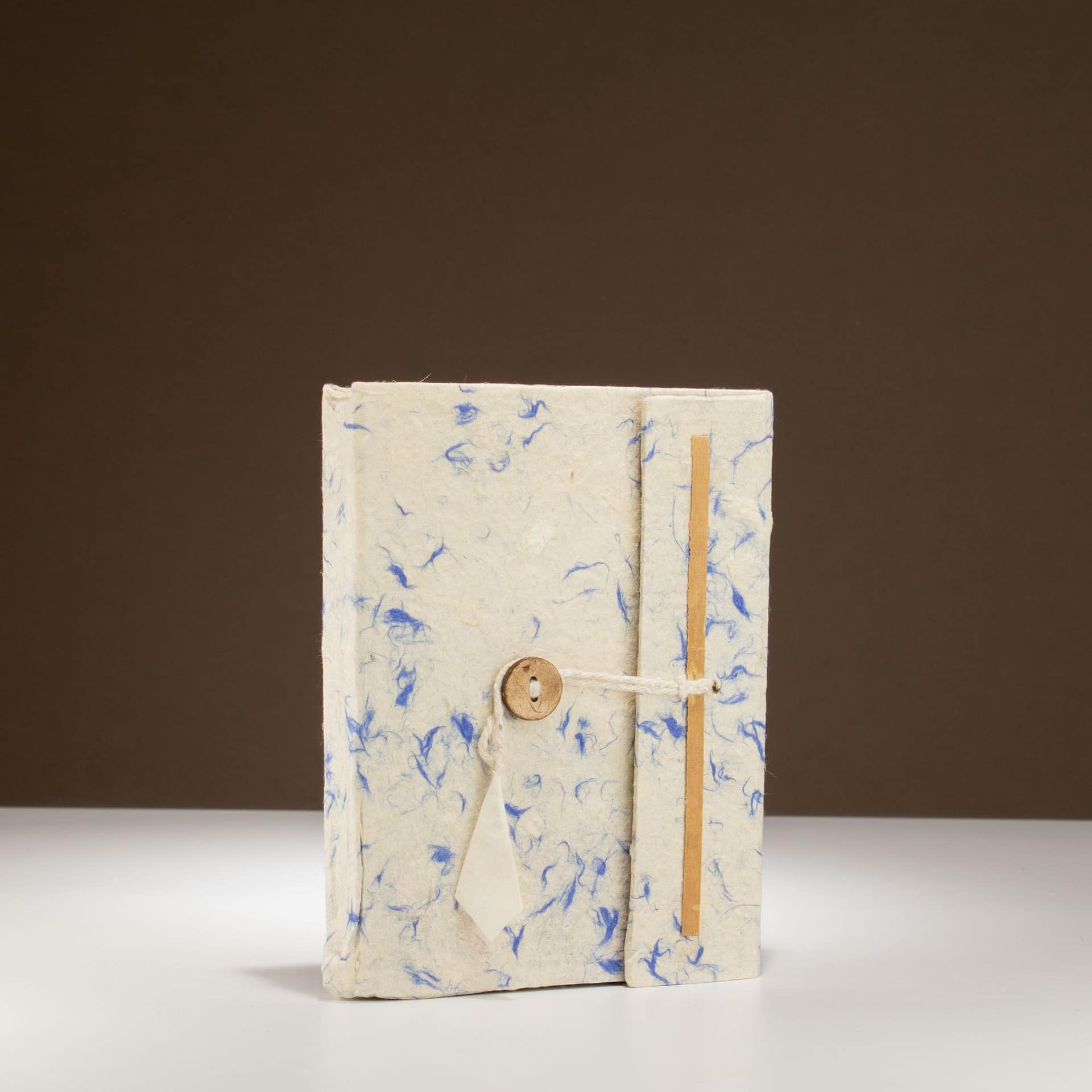 Caderno Grande de Algodão Azul com Lokta (15 X 12 Cm) - 45 Folhas - Image 3