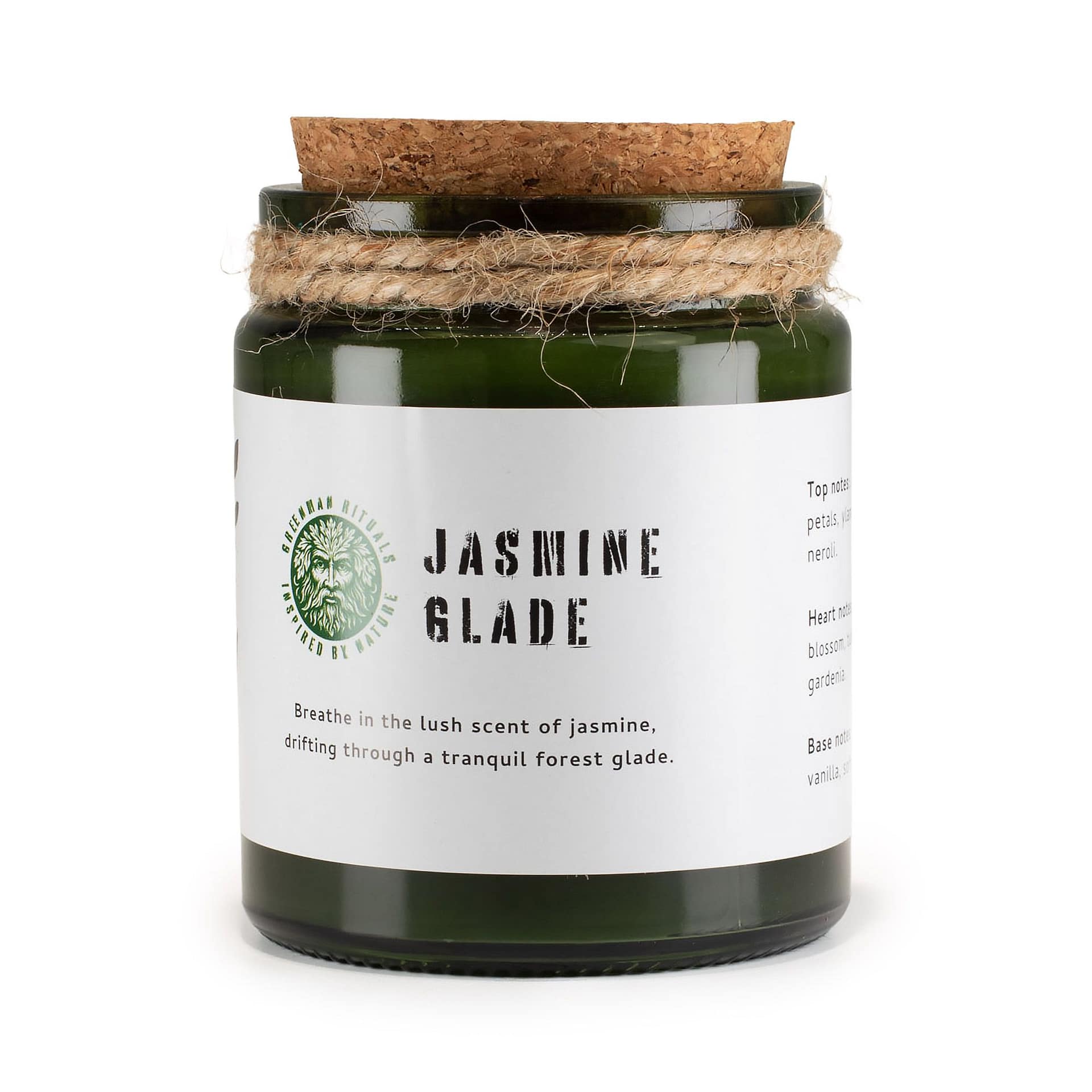 Vela de Soja Woodwick Greenman - Jasmim Claro