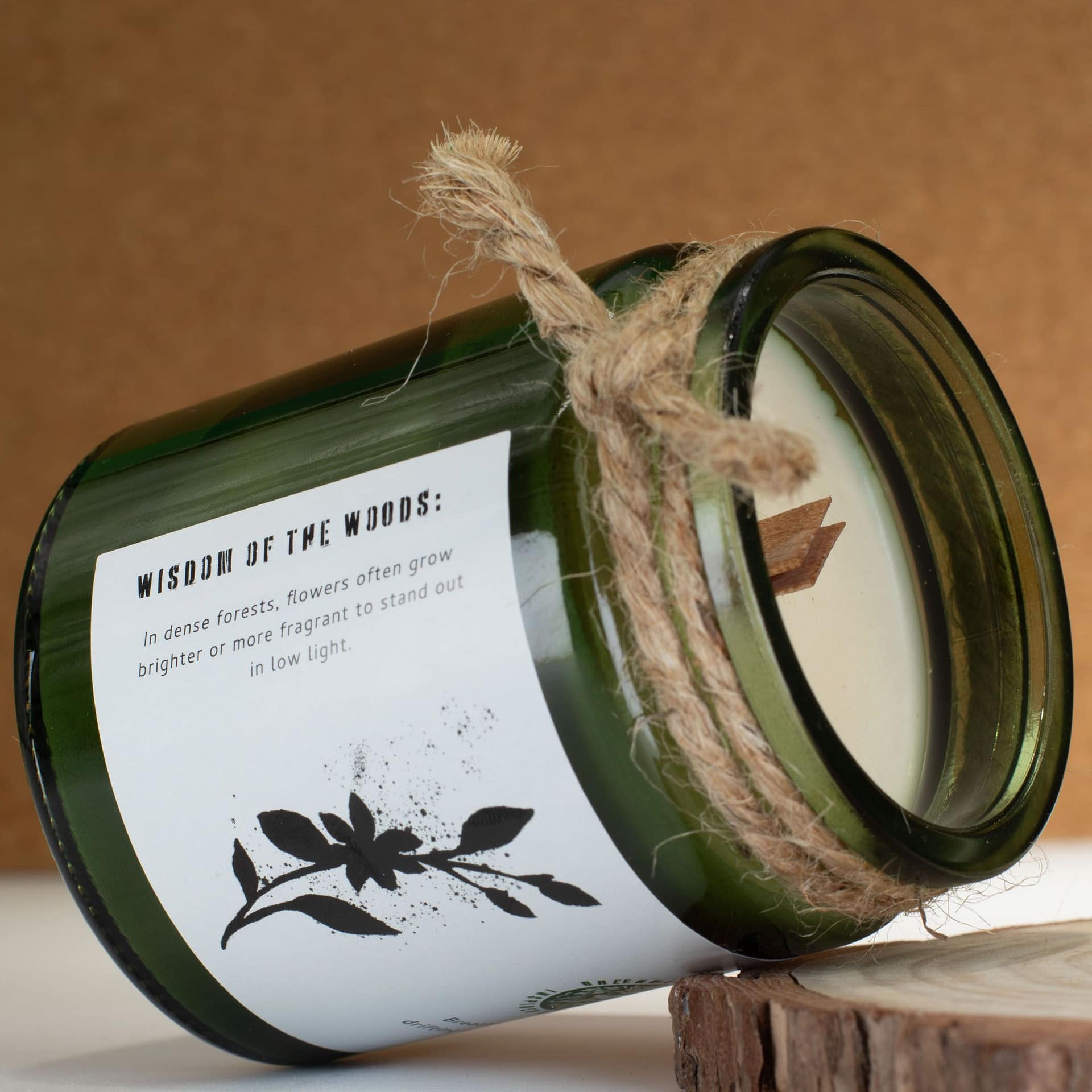 Vela de Soja Woodwick Greenman - Jasmim Claro - Image 4