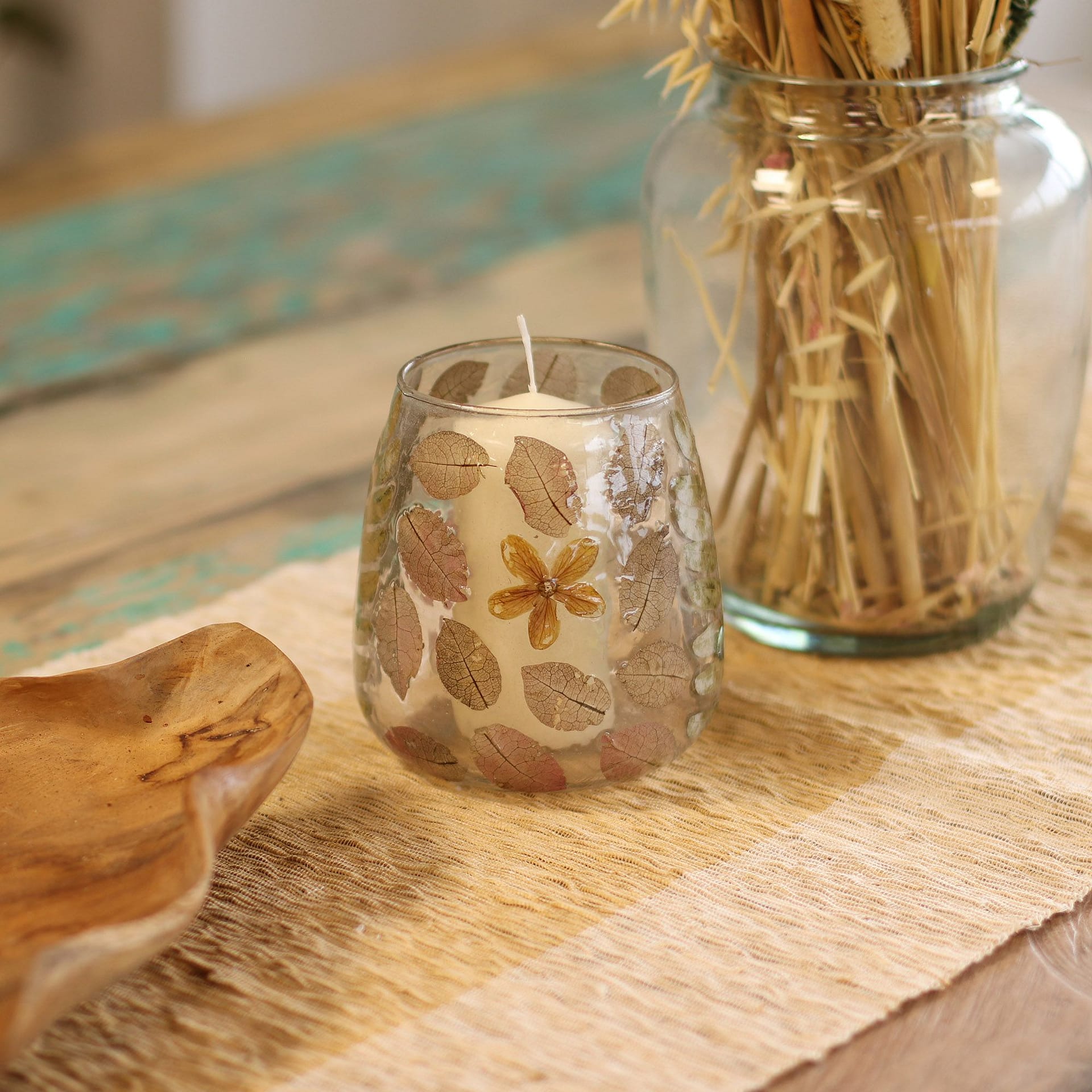 Castiçal de Vidro com Motivos Florais Naturais - Vaso - Primavera (12 X 11 Cm) - Image 3
