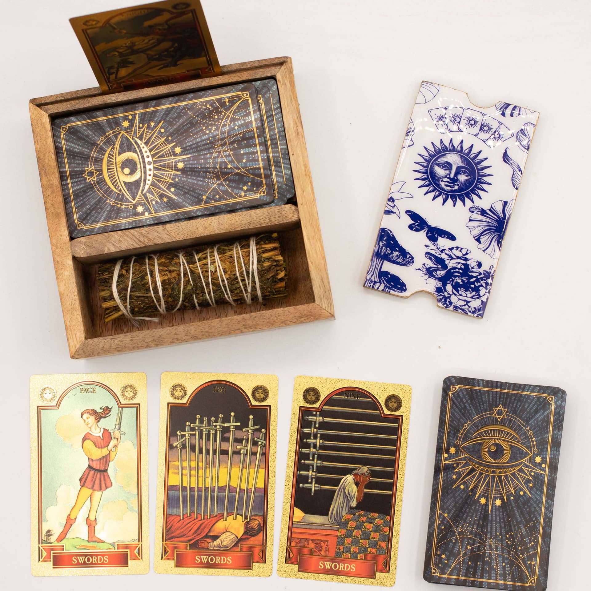 Caixa de Tarot com Duas Divisões e Suporte para Cartas - Image 3