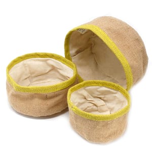 Conjunto de 3 Cestos de Juta Natural - Oliva