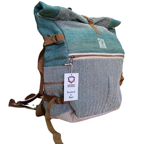 Mochila Enrolável Trekking em Cânhamo - Salvia