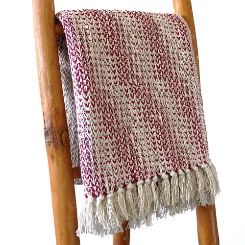 Mantas Boho Confortáveis - Ruby em Dois Tons