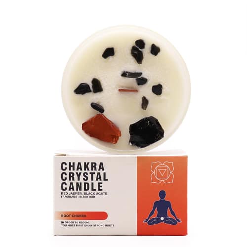 Velas de Cristal Dos Chakras - Chakra Raiz