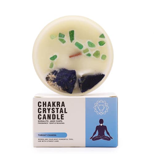 Velas de Cristal Dos Chakras - Chakra Da Garganta