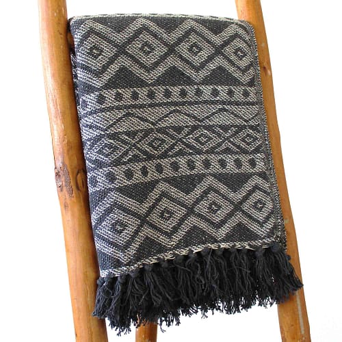 Mantas Boho Confort - Cinza Geométrico