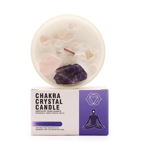 Velas de Cristal Dos Chakras - Chakra Do Terceiro Olho