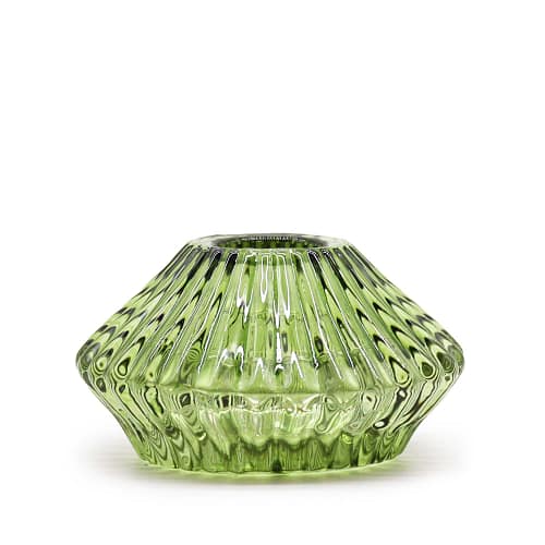 Castiçal Reversível com Desenho de Flor para Jantar / Vela de Chá - Jardim de Jade