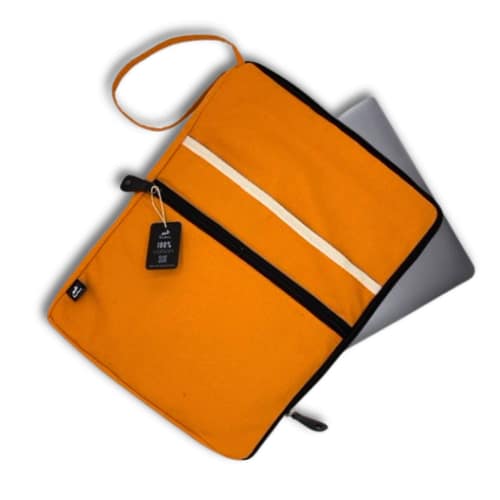 Bolsa Grande de Lona para Computador Portátil - Laranja