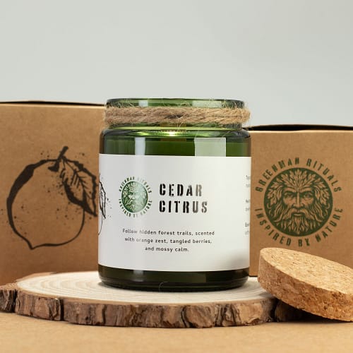 Vela de Soja Greenman Woodwick - Cedro e Citrinos