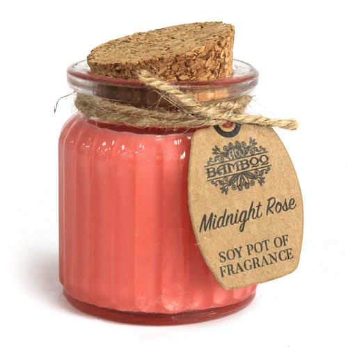 Vela de Cera de Soja em Frasco - Rosa