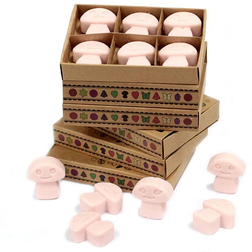 Caixa com 6 Velas de Soja - Sândalo