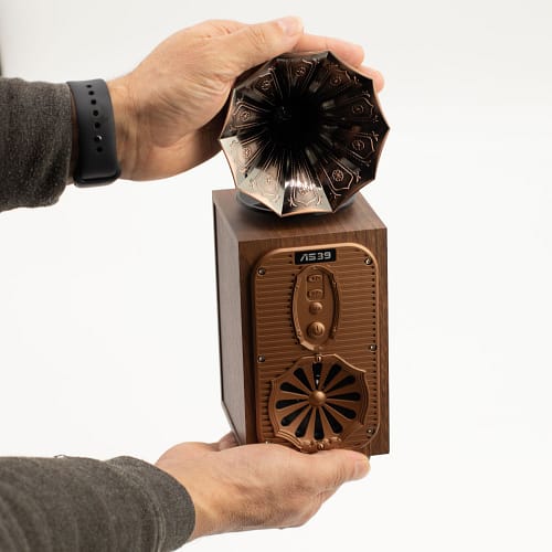 Altifalante Retro em Formato de Gramofone Alto (Extra Alto) - Bluetooth - 8 Watts
