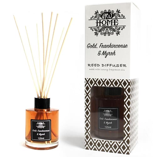 Difusor Aromático de 120 Ml - Ouro, Incenso e Mirra