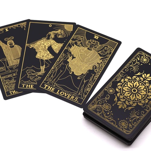 Baralho de Tarot Dourado com Livro - Caixa de Presente
