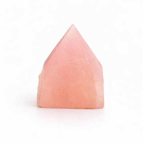Pontas Polidas de Pedras Preciosas de Alta Qualidade - Quartzo Rosa (Aprox. 5-6 Peças)