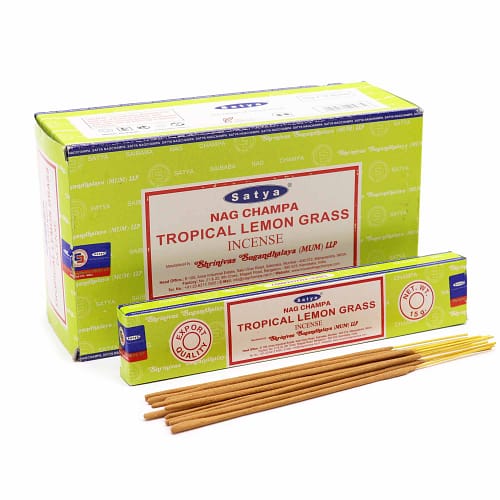 Bastões de Incenso Satya 15 G - Capim-Limão Tropical