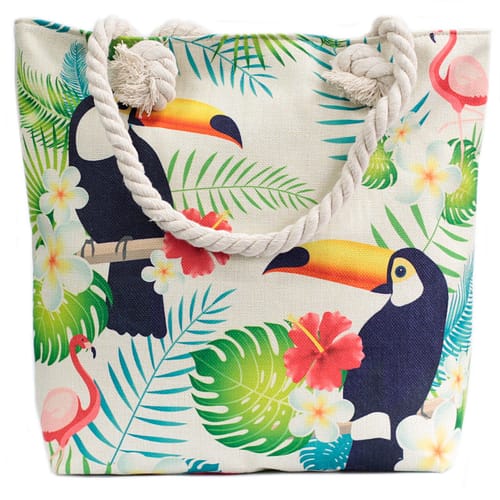 Saco de Compras com Alça de Corda - Tucano Tropical