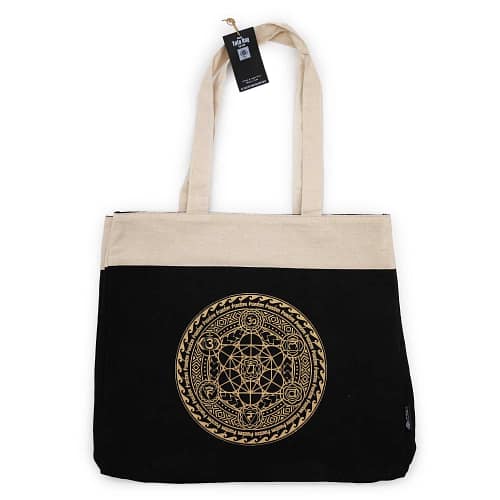 Mala Tote Extragrande em Castanho Claro, com Acabamento em Pedra, 14 Oz - Chakra Da Liberdade