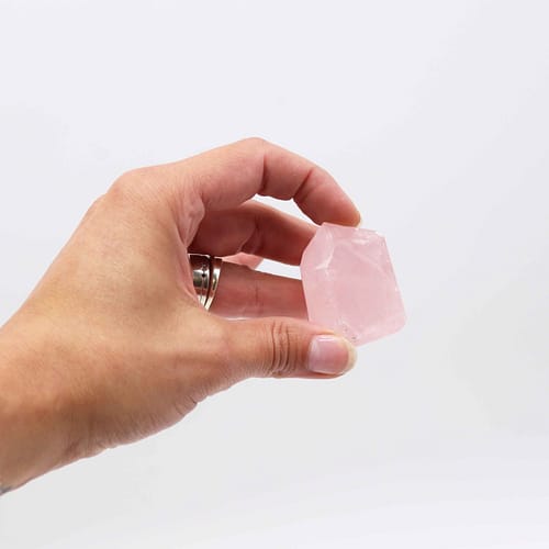 Pontas de Pedras Preciosas com Cerca de 6 Cm (0,5 Kg) - Quartzo Rosa Indiano (Cerca de 8 Peças)