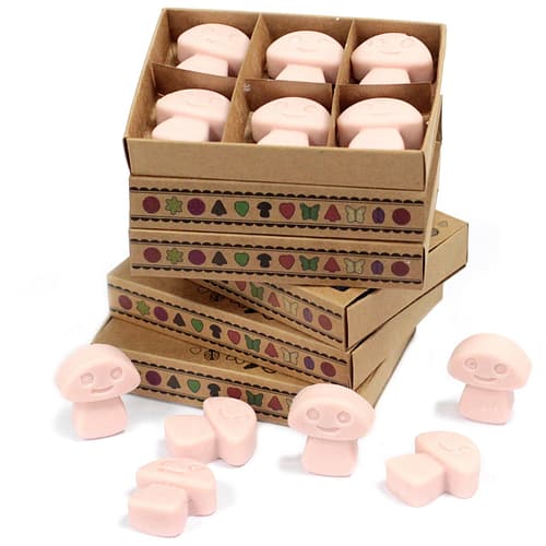 Caixa com 6 Velas de Soja - Gengibre