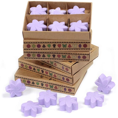 Caixa com 6 Velas de Soja - Campos de Lavanda