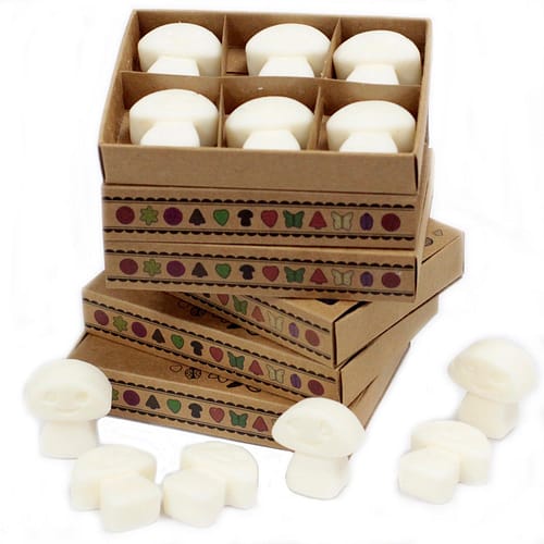 Caixa com 6 Velas de Soja - Almíscar Branco